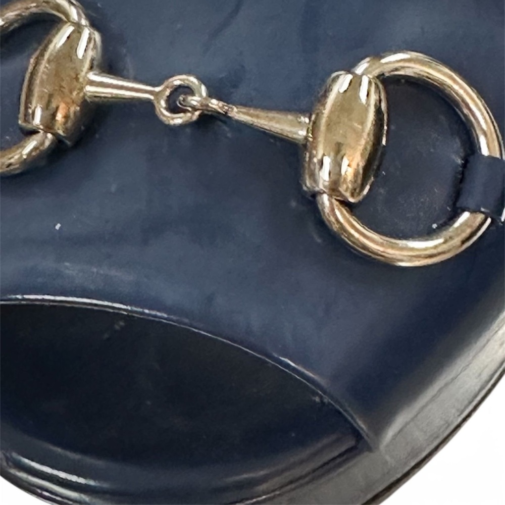 Gucci navy blue Leather Shoes